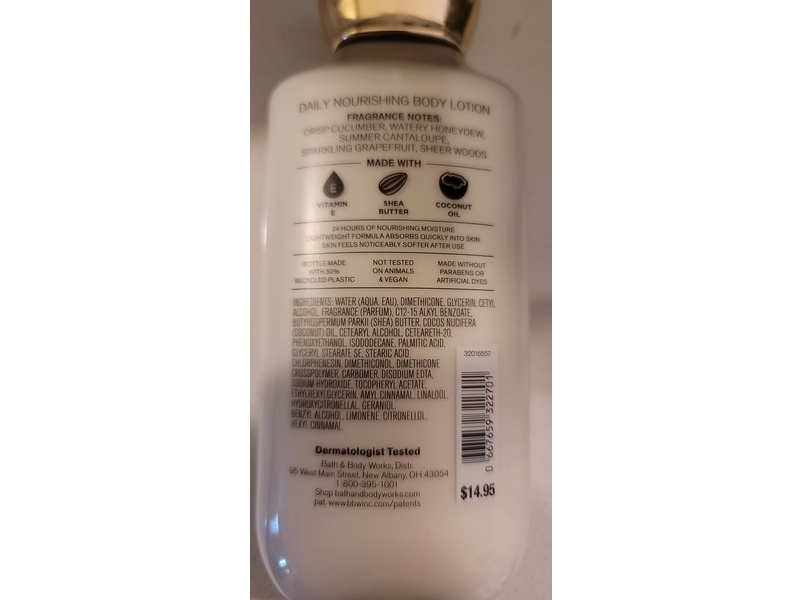 Bath & Body Works Body Lotion, Cucumber Melon, 8 fl oz/236 mL