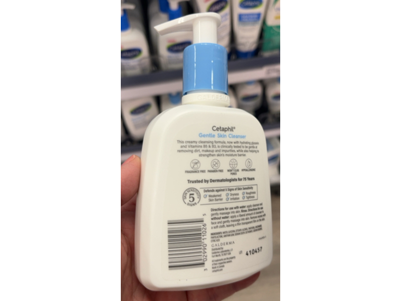 Cetaphil Gentle Skin Cleanser, Glycerin + Vitamins B3 & B5, 8 fl oz/237 mL