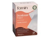 Fomin Deodorant Wipes, Vanilla Coconut, 5.64 oz/160 g, 15 Count - thumbnail 1