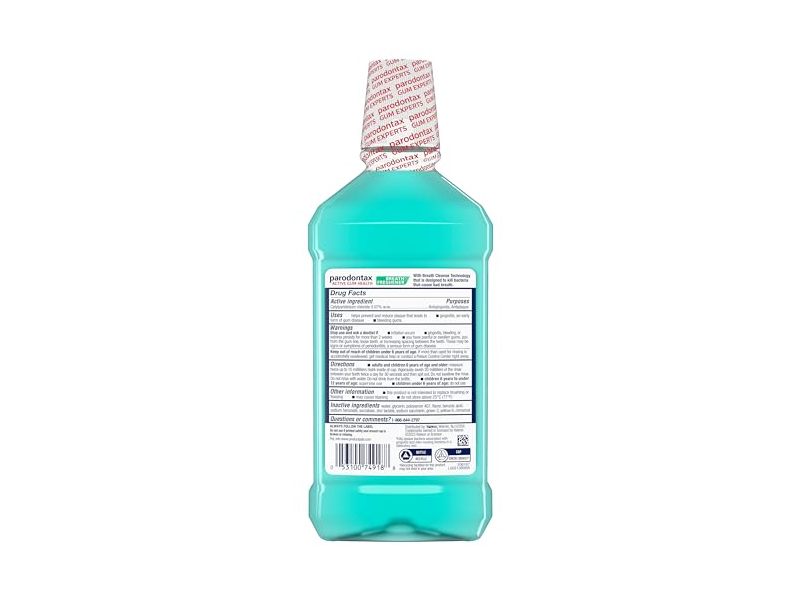 Parodontax Active Gum Health Daily Mouthwash, Breath Freshener, 16.9 fl oz (500 mL), 3 count