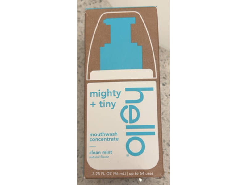 Hello Mighty + Tiny Mouthwash Concentrate, Clean Mint, 3.25 fl oz/96 mL, Pack Of 2