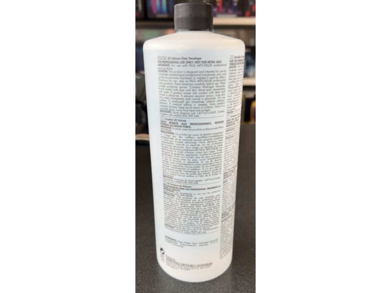 Paul Mitchell Clear Developer 6%, 20 Vol, 33.8 fl oz/1 L