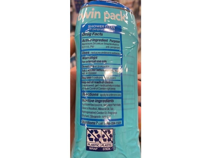 Degree Dry Protection Anti-Perspirant Deodorant, Shower Clean, 2.6 oz/74 g, Pack Of 6