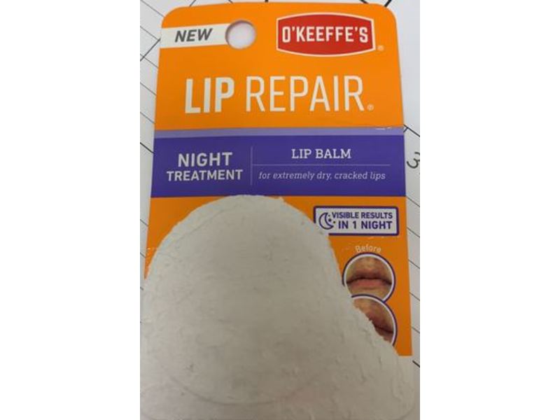 O'Keeffe's Lip Repair Lip Balm, Night Treatment, 0.25 oz/7 g