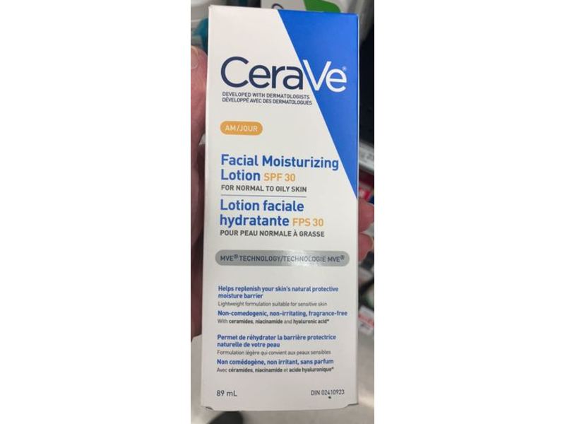 Cerave Facial Moisturizing Lotion, Normal To Oily Skin, SPF 30, 89 mL
