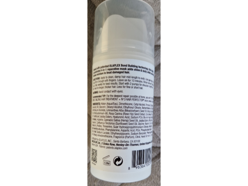 Olaplex N 8 Bond Intense Moisture Mask, 3.3 fl oz/100 mL