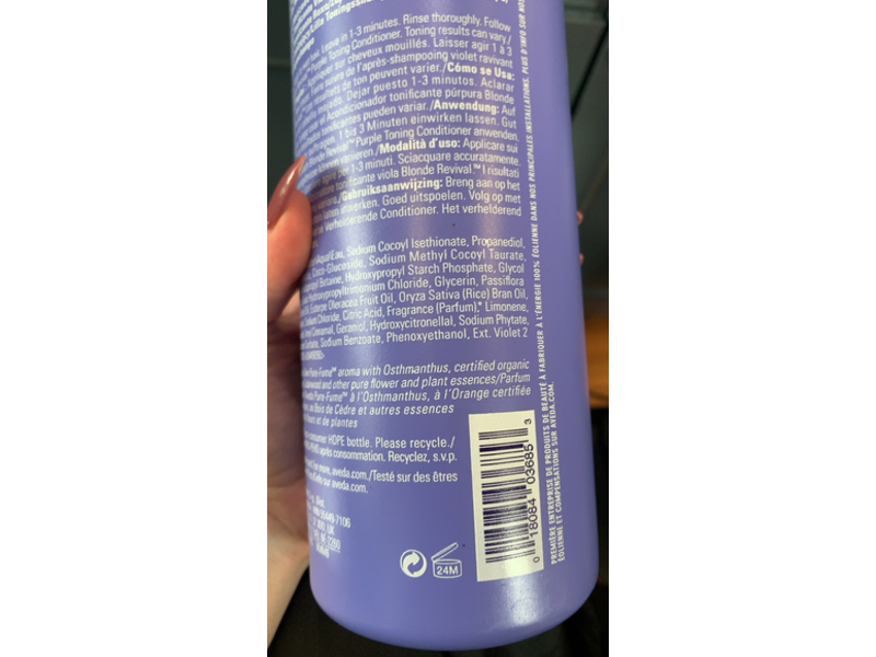 Aveda Blonde Revival Purple Toning Shampoo, 33.8 fl oz/1 L