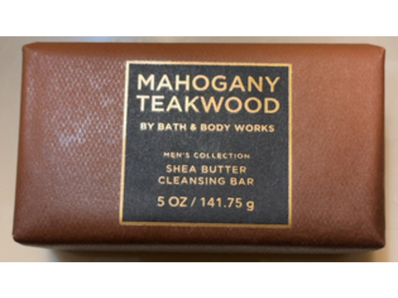 Bath & Body Works Mahogany Teakwood Cleansing Bar, Shea Butter, 5 oz/141.75 g