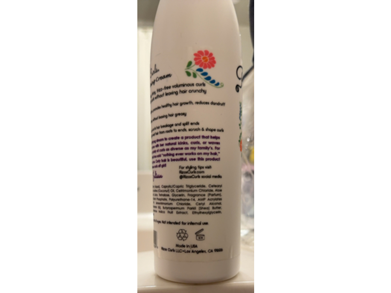 Rizos Curls Curl Defining Cream, Aloe + Coconut Oil, Shea, 10 fl oz/296 mL