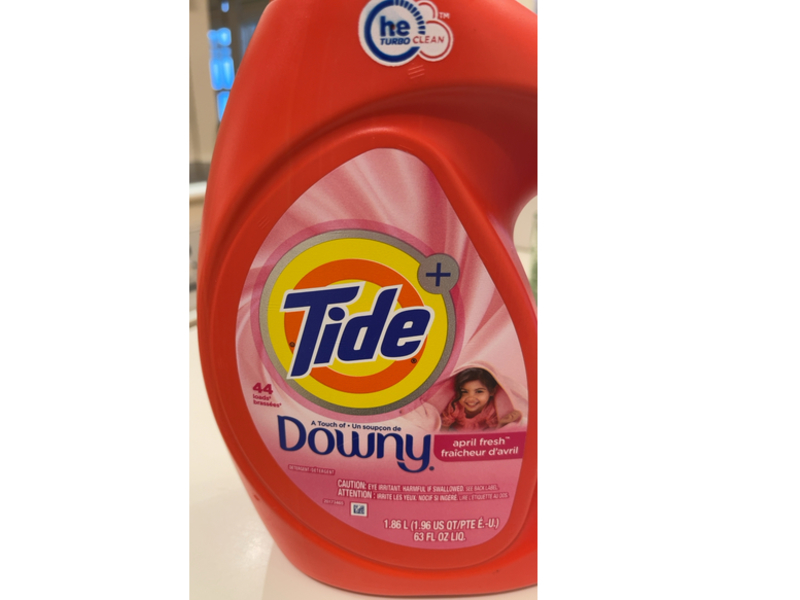 Tide+ A Touch Of Downy Liquid Laundry Detergent, April Fresh, 44 Loads, 63 fl oz/1.86 L
