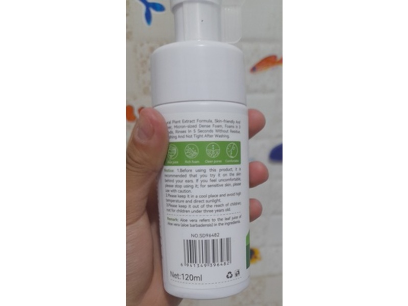 Sadoer Aloe Vera Refreshing Cleansing Face Mousse, 120 mL