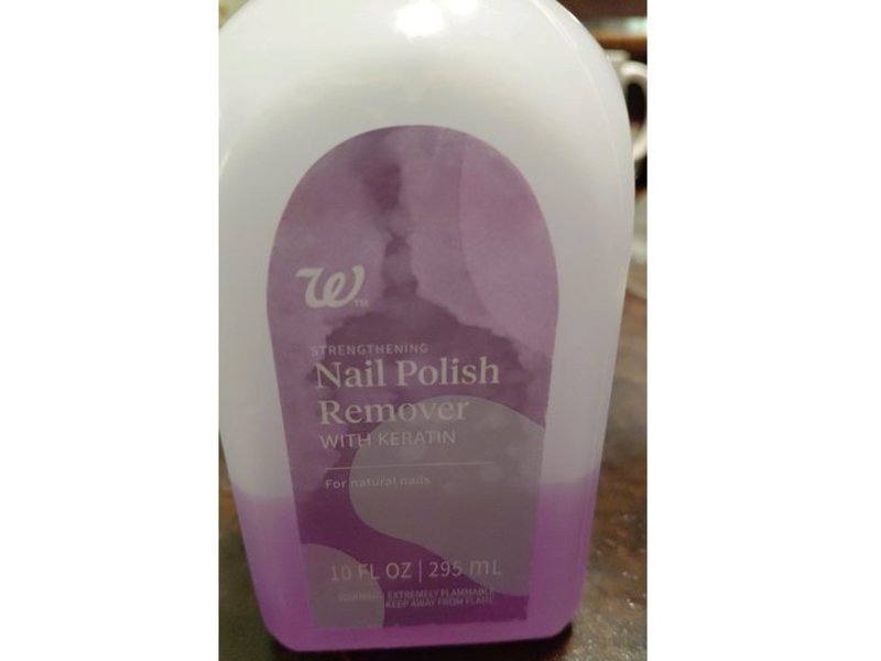 Walgreens Keratin Strengthening Nail Polish Remover, 10 fl oz/295 mL