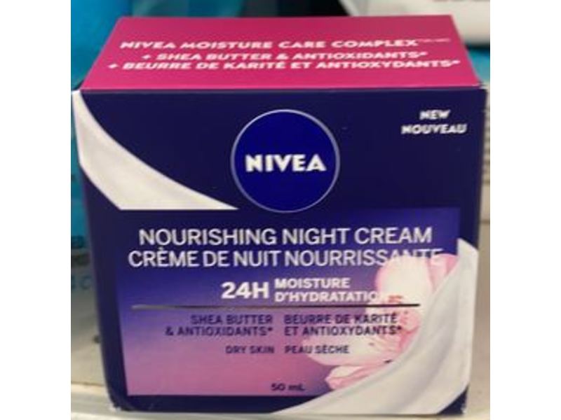Nivea Nourishing Night Cream, Shea Butter & Antioxidants, 1.7 oz/50 mL