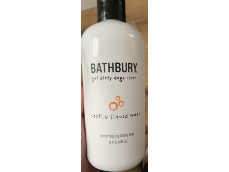 Bathbury Castile liquid wash Dog Soap, 16 fl oz/474 mL