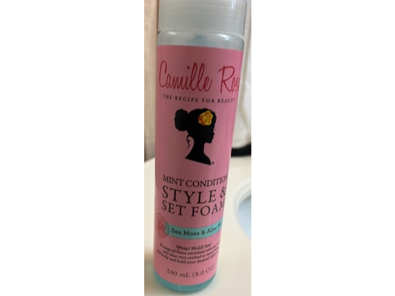 Camille Rose Mint Condition Style & Set Foam, Sea Moss & Aloe Vera, 8.o oz/240 mL