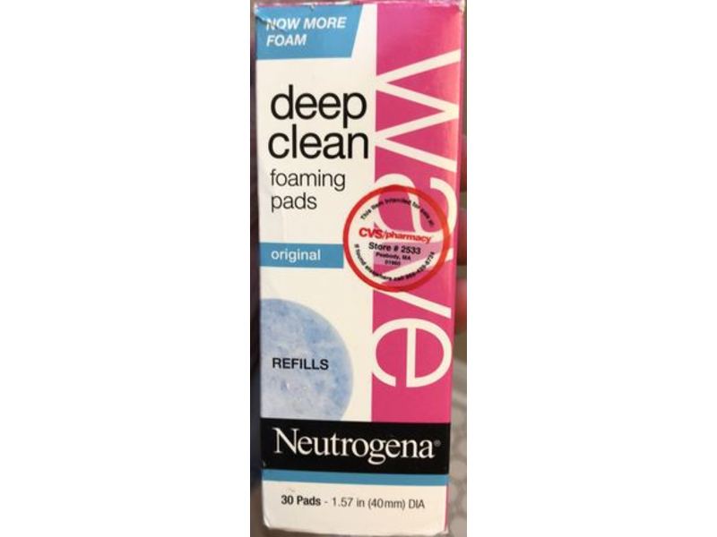 Neutrogena Wave Deep Clean Foaming Pads Refill, Original, 30 Count