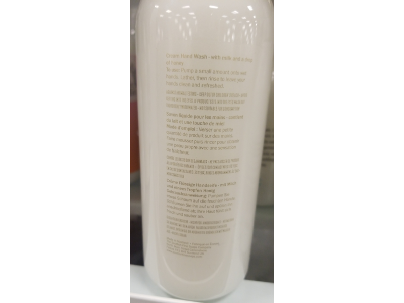 The Scottish Fine Soaps Au Lait Cream Hand Wash, Milk & Honey, 17.5 fl oz/500 mL