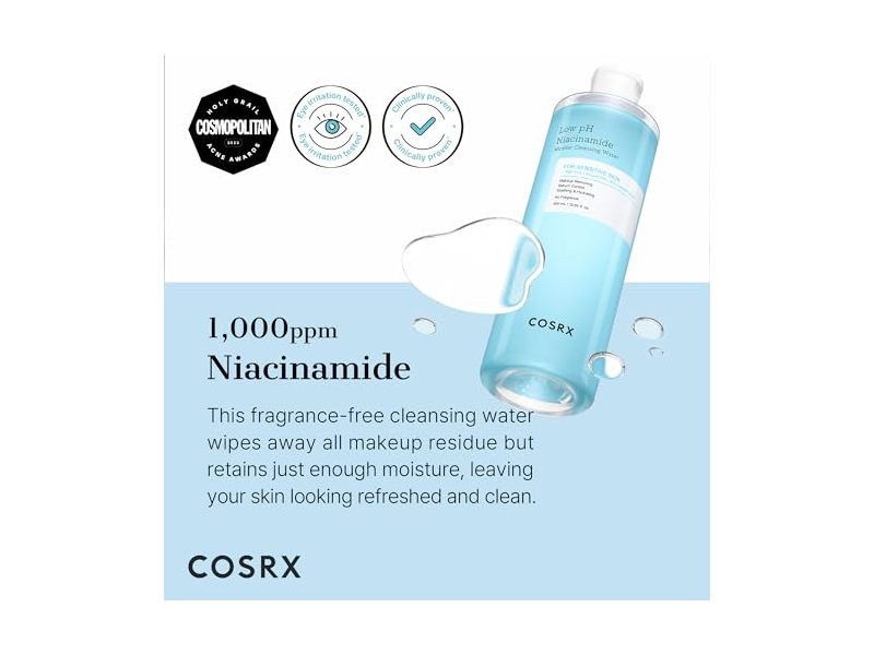 Cosrx Low pH Niacinamide Micellar Cleansing Water, 13.52 fl oz/400mL