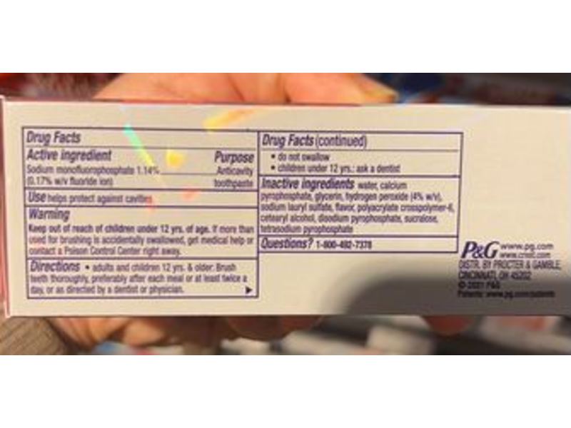 Crest 3D White Brilliance Advanced Whitening Toothpaste, Fresh Mint, 3.0 oz/85 g