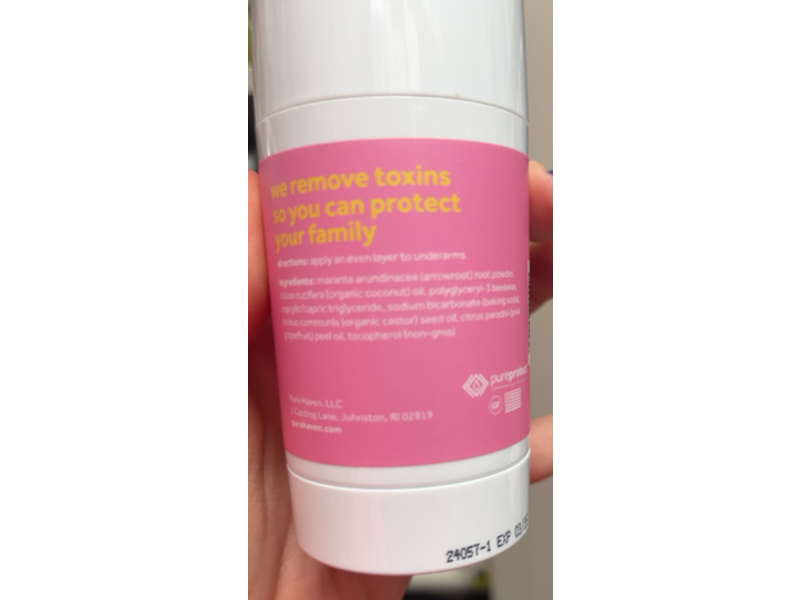 Pure Haven Deodorant, Body Sugared Pink Grapefruit, 2.5 oz/74 g