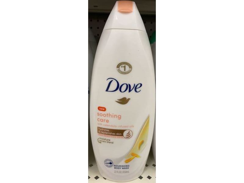 Dove Soothing Care Nourishing Body Wash, Calendula-Infused Oils, 22 fl oz/650 mL