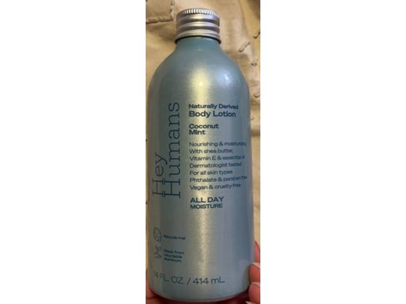 Hey Humans Body Lotion, Coconut Mint, 34 fl oz/414 mL