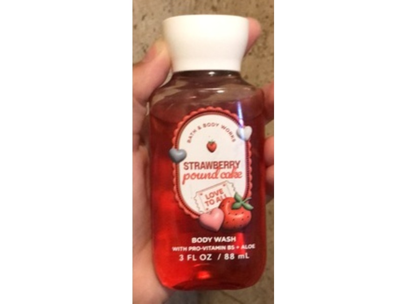 Bath & Body Works Body Wash, Strawberry Pound Cake, 3 fl oz/88 mL