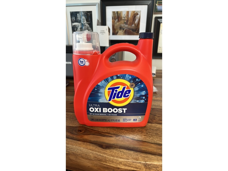 Tide+ Ultra OXI Boost Laundry Detergent, 83 Loads, 117 fl oz/3.46
