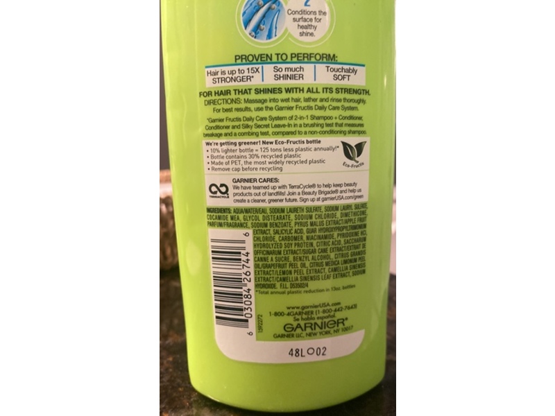 Garnier Fructis Daily Care 2-In-1 Shampoo+Conditioner, Grapefruit Antioxidant, 13 fl oz/384 mL