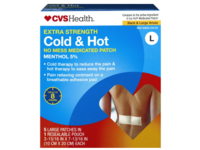 CVS Health Cold & Hot No Mess Medicated Patch, Menthol 5%, L, 5 Count - thumbnail 1