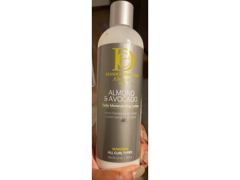 Design Essentials Daily Moisturizing Lotion, Almond & Avocado, 12 oz/359 g