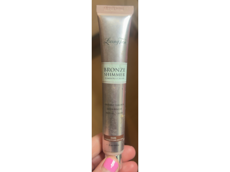 Loving Tan Bronze Shimmer Luminous Cream, Satin Finish, Dark, 0.6 fl oz/20 mL