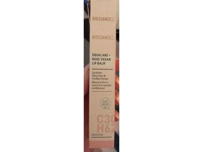 Biossance Squalane & Rose Vegan Lip Balm, 0.92 oz/15 g