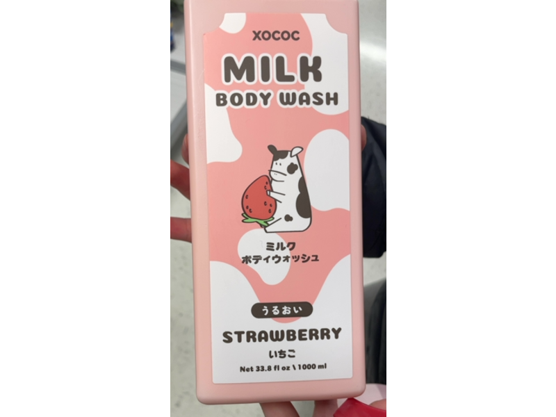 Xococ Milk Body Wash, Strawberry, 33.8 fl oz/1000 mL