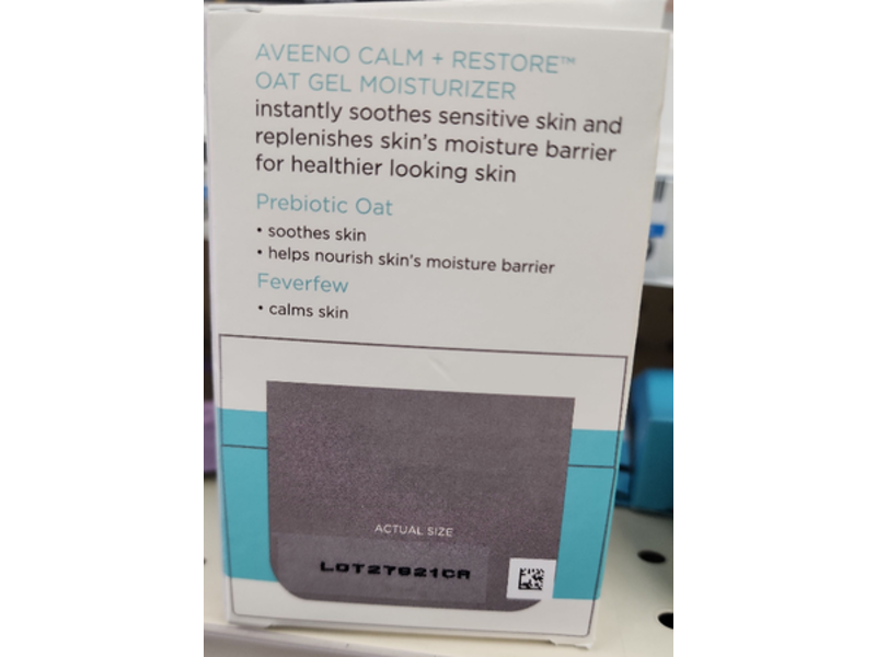 Aveeno Calm + Restore Oat Gel Moisturizer, Instantly Soothes, 1.7 oz/48 g