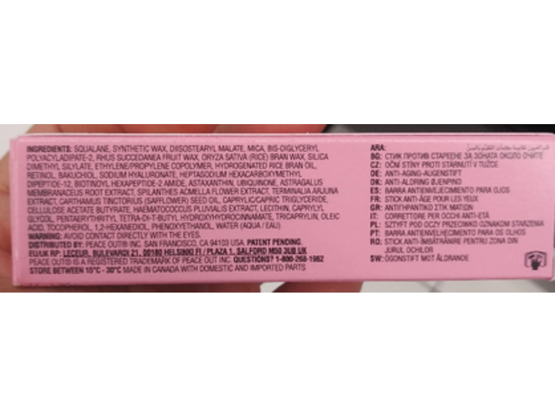 Peace Out Retinol Eye Stick, 0.14 oz/4 g