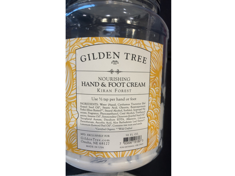 Gilden Tree Nourishing Hand & Foot Cream, Kiran Forest, 58 fl oz