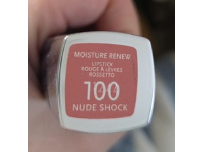 Rimmel Moisture Renew Lipstick, 100 Nude Shock, 0.14 oz/4g