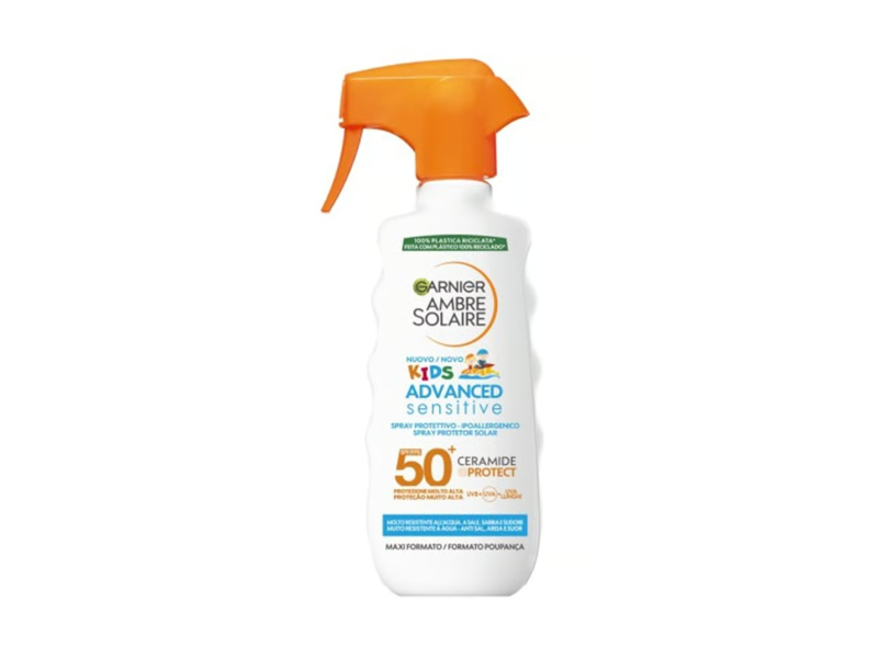 Garnier Ambre Solaire Kids Sensitive Advanced Sun Spray, SPF 50+, 9.1 fl oz/270 mL