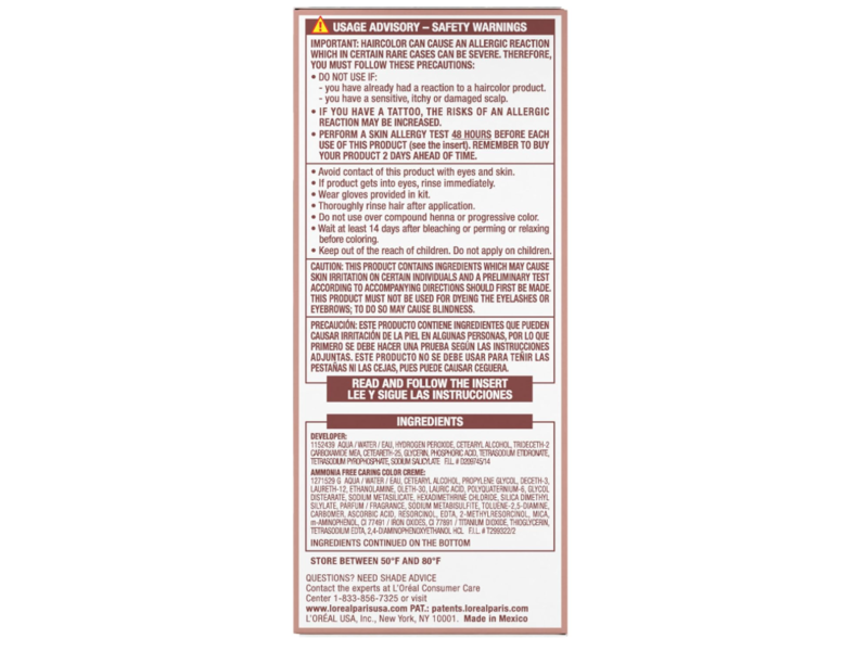 L’Oreal Paris Excellence Universal Nudes Permanent Hair Color, 6N Natural Light Brown, 1 Application