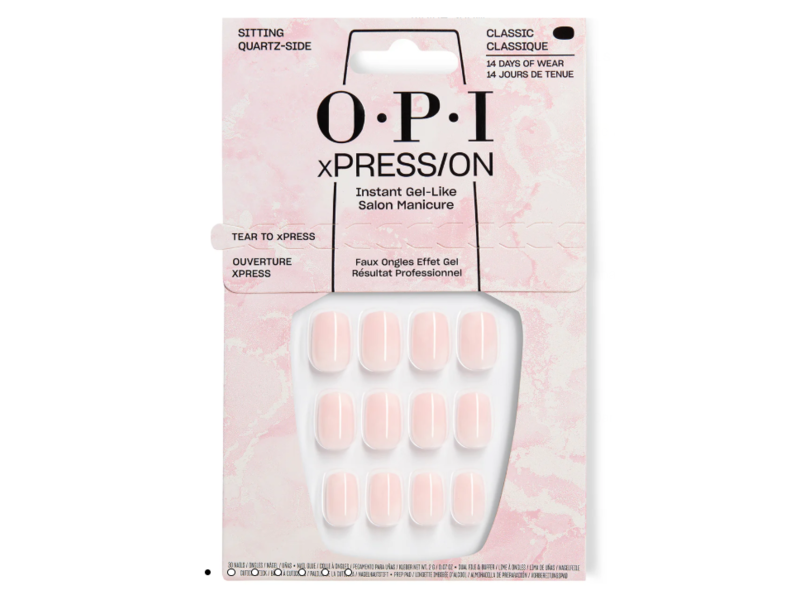 Opi Xpress/On Instant Gel Like Salon Manicure, Quartz Side, 30 Nails