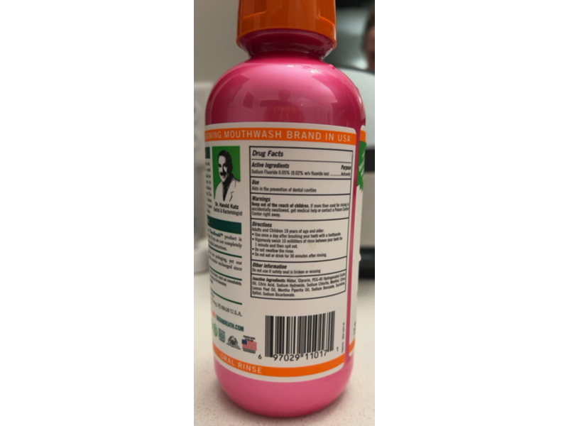 TheraBreath Dentist Formulated Healthy Smile Oral Rinse, Sparkle Mint