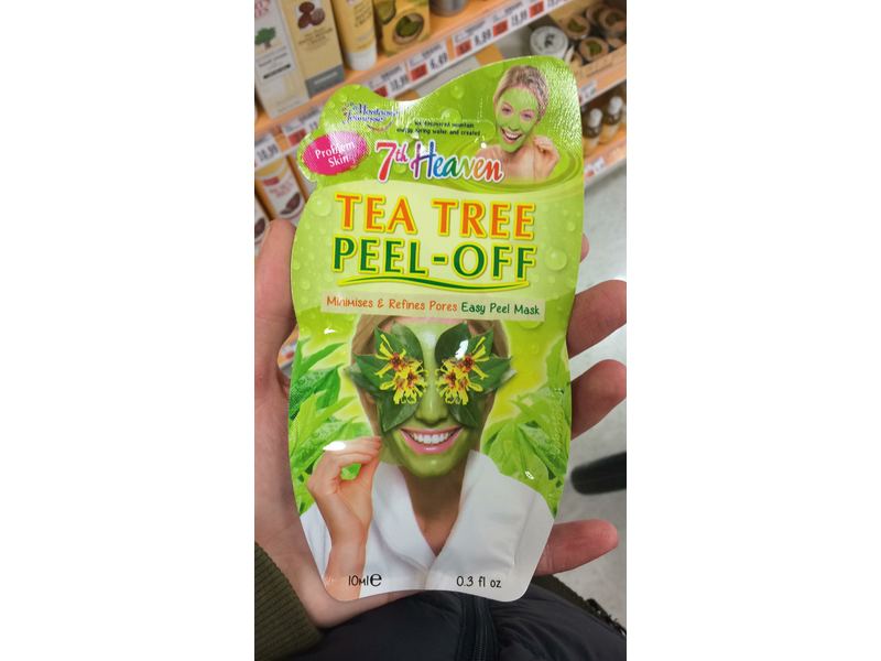 7th Heaven Peel-off Mask, Tea Tree, 0.3 fl oz/10 mL