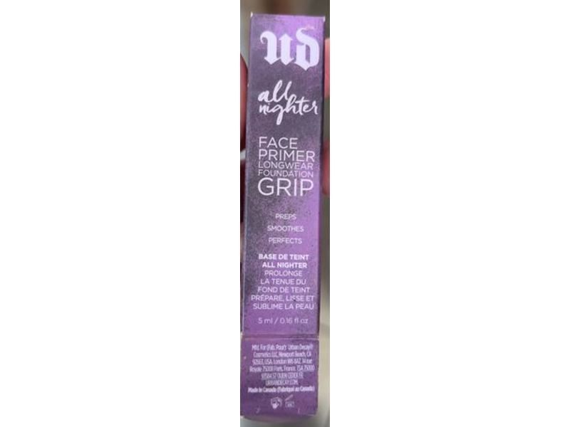 Urban Decay All Nighter Face Primer Longwear Foundation Grip, Travel, 0.16 fl oz/5 mL