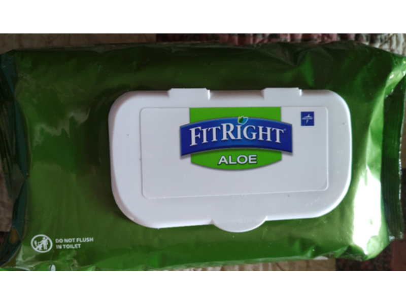 Fitright Personal Wipes, Aloe, 100 Count, Pack Of 6