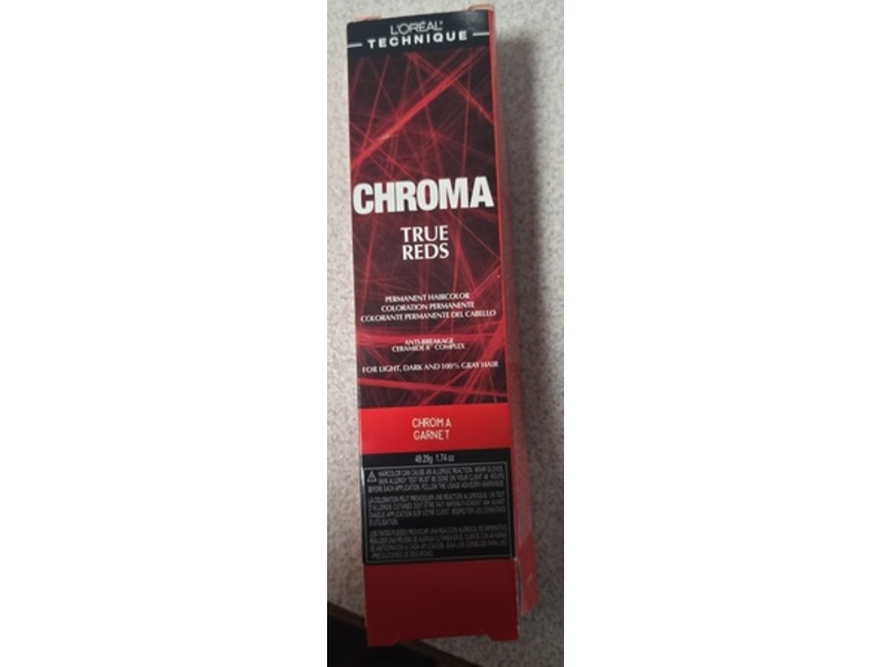 Loreal Technique Chroma True Reds Permanent Hair Color, Chroma Granet, 1.74 fl oz/49.29 g