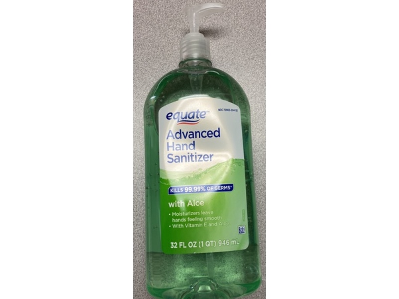 Equate Advanced Hand Sanitizer, Aloe, 32 fl oz/946 mL