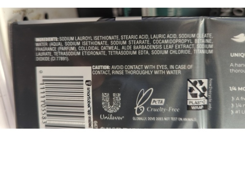 Dove Men + Care Sensitive Skin Hand & Body + Face Shave Bar, Oatmeal + Aloe, 3.75 oz/106 g, 6 Count