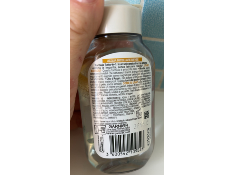 Garnier SkinActive Micellar Water, Argan Oil, 100 mL