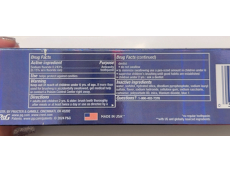 Crest 3D White Advanced Toothpaste, Arctic Fresh, 3.3 oz/93 g, Pack Of 3